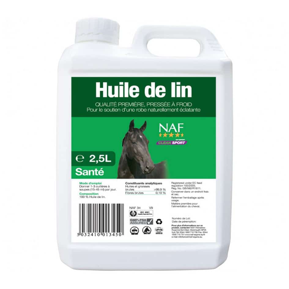 NAF EQUINE huile de lin pour chevaux Sellerie Equinoxe
