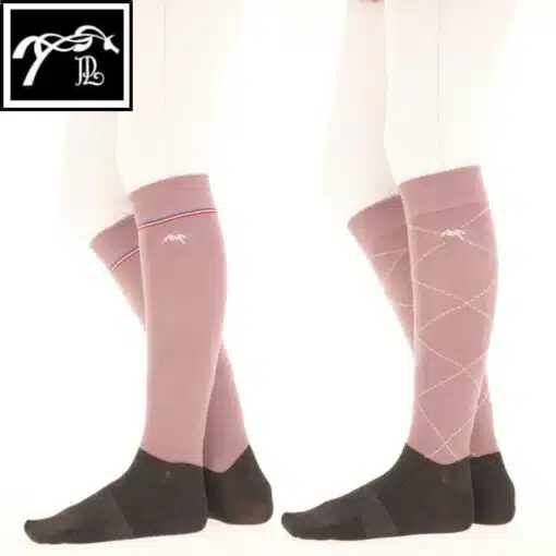 Chaussettes Luxe vieux rose Pénélope Store Sellerie Equinoxe Shop Fuveau