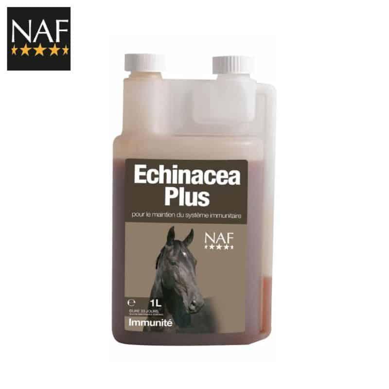Echinacea Plus Liquide 1L NAF EQUINE maintien du système immunitaire Sellerie Equinoxe-Shop