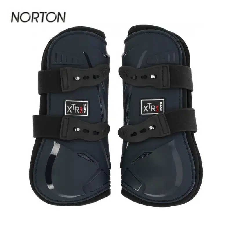 Guêtres NORTON XTR Flex à boutons protège tendons cheval marine 530676 Sellerie Equinoxe Shop Fuveau