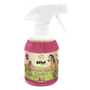 Spray Effol Kids Star-Shine argenté pour concours ou spectacle équestre Spray Effol Kids Star-Shine argenté pailleté pour décorer la robe, la crinière et la queue du cheval