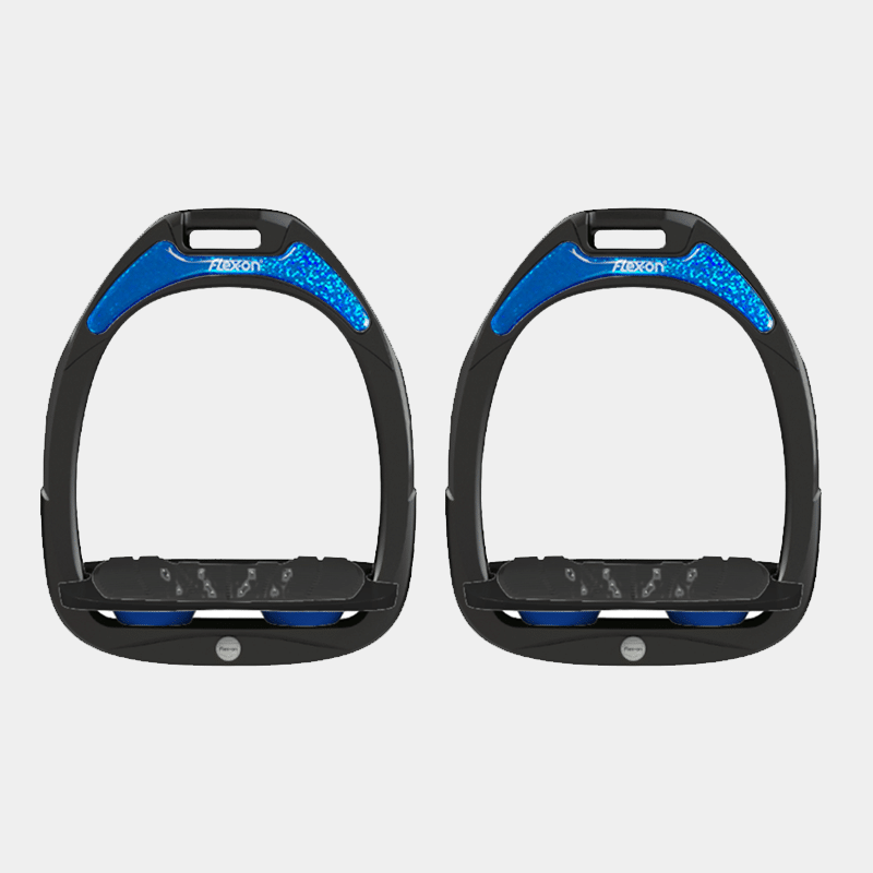Amidale étriers équitation cheval aluminium bleu marine léger