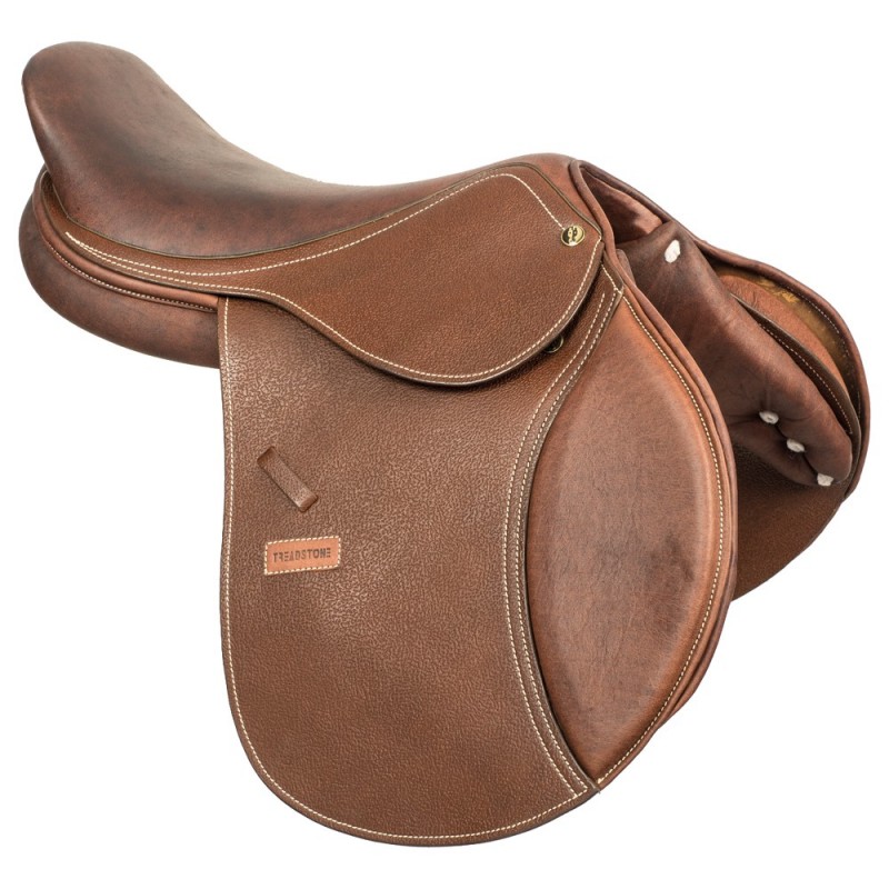 Selle cuir mixte Auxonne Treadstone et tapis CSO - Sport & Plein air