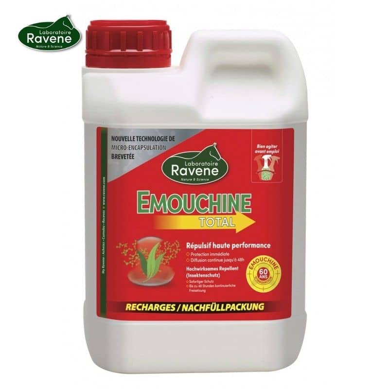 ravene emouchine total bidon recharge anti insectes pour chevaux et poneys Sellerie Equinoxe Shop Fuveau