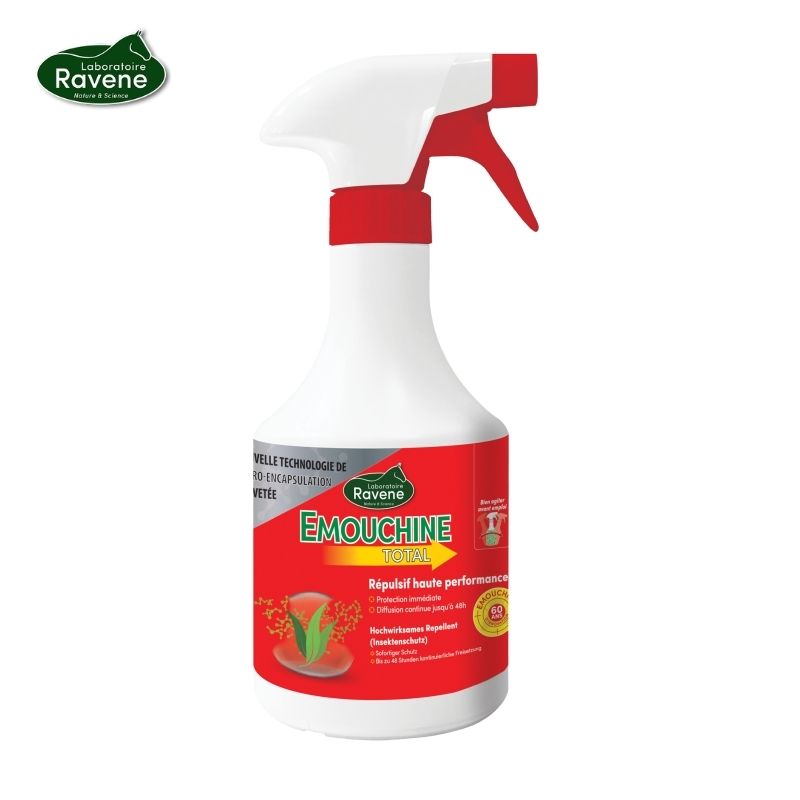 ravene emouchine total spray 400 ml anti insectes pour chevaux et poneys Sellerie Equinoxe Shop Fuveau
