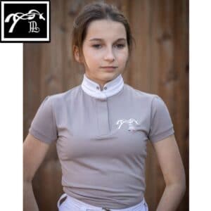 Polo de concours madrid taupe junior PENELOPE STORE by Sellerie Equinoxe
