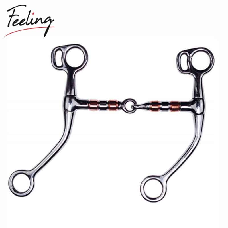 Mors Américain de travail canon à rouleaux cuivre FEELING 606201125 cheval Sellerie Equinoxe Shop Fuveau