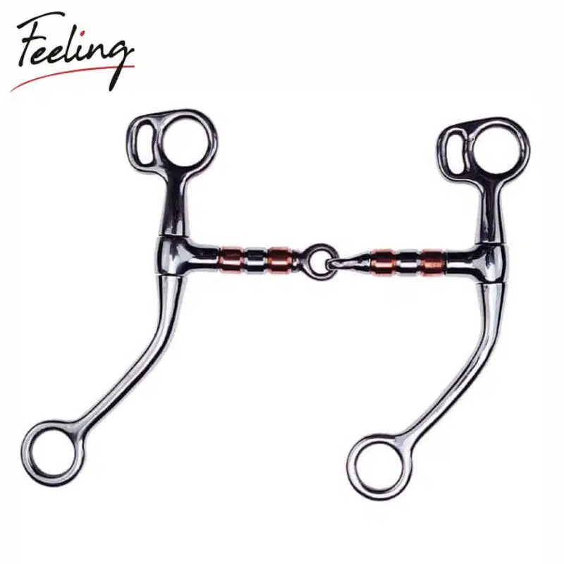 Mors Américain de travail canon à rouleaux cuivre FEELING 606201125 cheval Sellerie Equinoxe Shop Fuveau