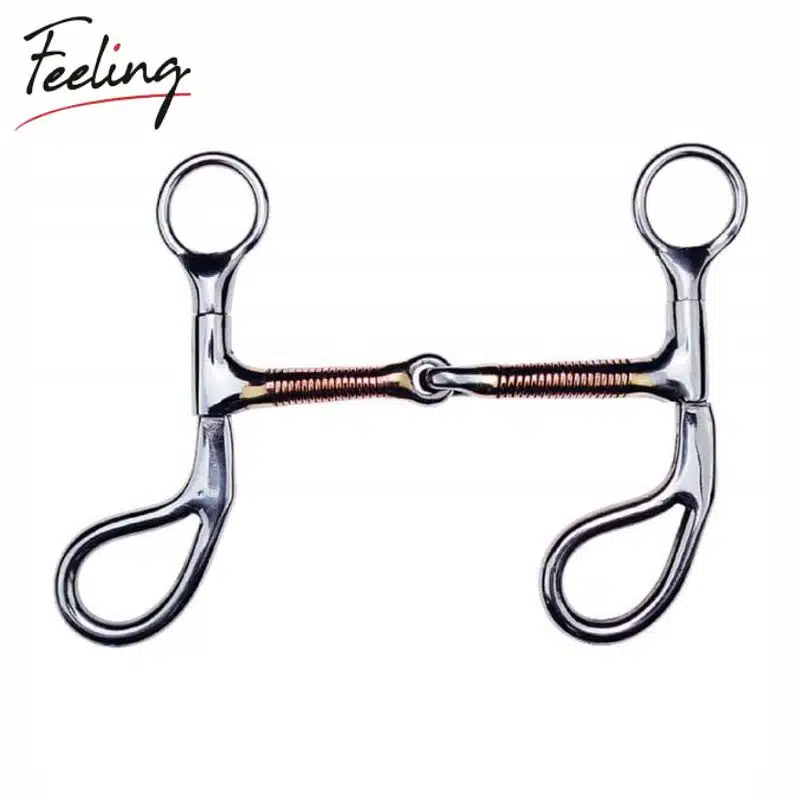 Mors Américain de travail canon cuivre spirales FEELING 606200125 cheval Sellerie Equinoxe Shop Fuveau