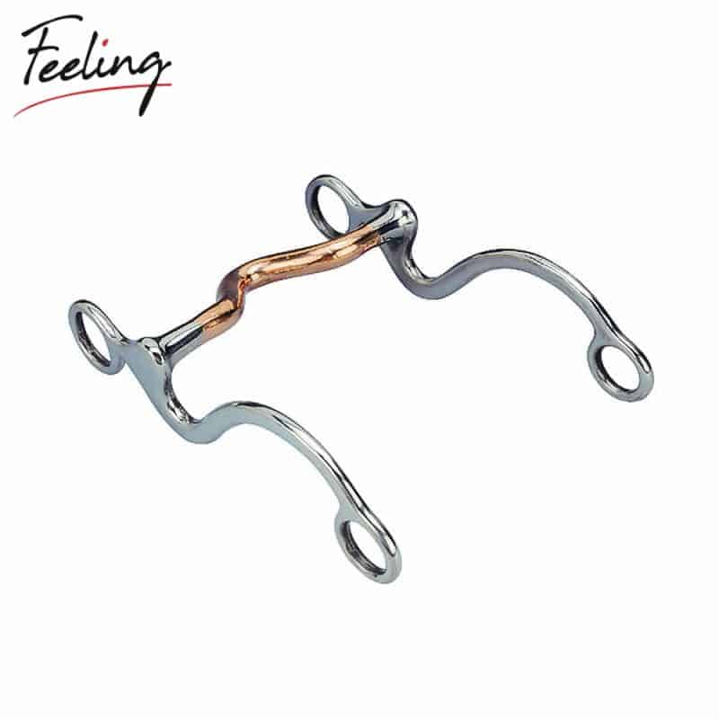 Mors Western Courbe Droit en cuivre FEELING 607926125 Sellerie Equinoxe Shop Fuveau