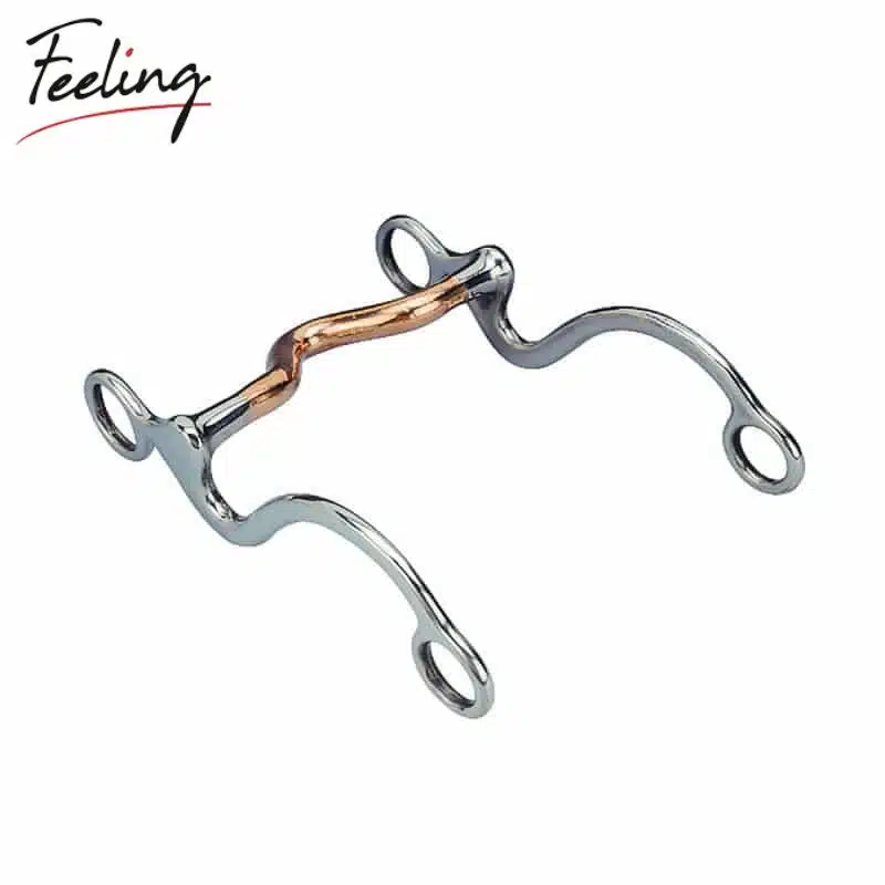 Mors Western Courbe Droit en cuivre FEELING 607926125 Sellerie Equinoxe Shop Fuveau