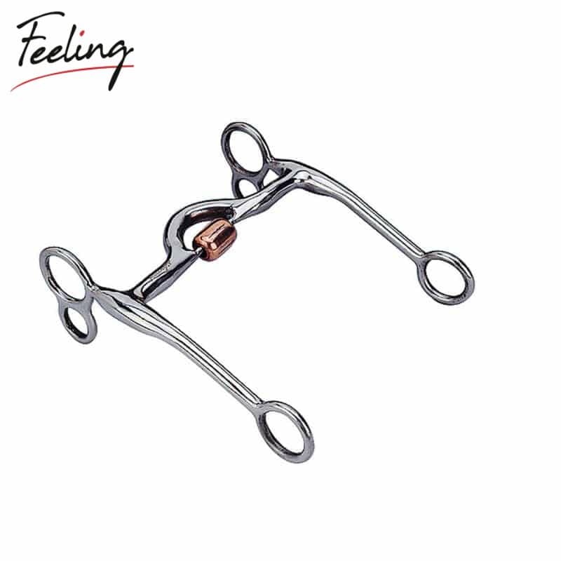 Mors Western Droit à roulette cuivre FEELING 607920125 Sellerie Equinoxe Shop Fuveau
