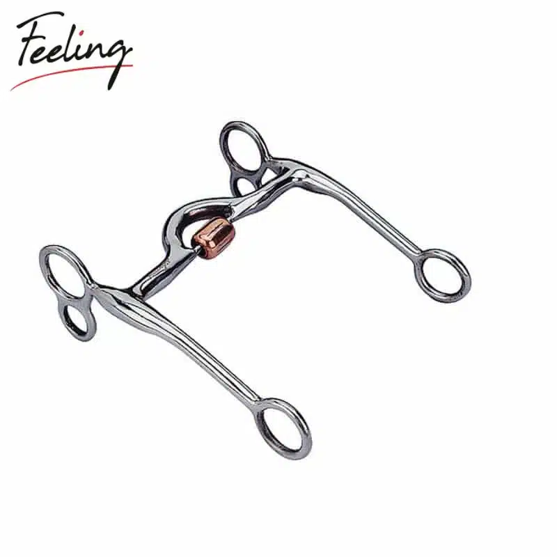 Mors Western Droit à roulette cuivre FEELING 607920125 Sellerie Equinoxe Shop Fuveau