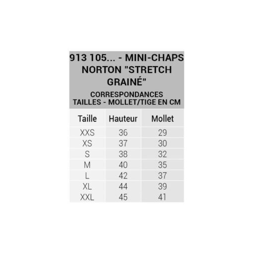 NORTON - Mini Chaps Synthétique Strech Enfant NORTON - Mini Chaps Synthétique Strech Enfant
