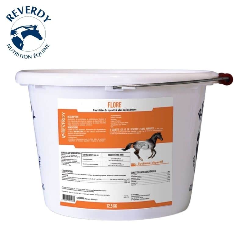 Flore 12.5 kg Reverdy équilibre de la flore intestinale du cheval et poney Sellerie Equinoxe Shop Fuveau