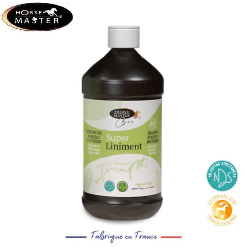SUPER LINIMENT décontraction menbres et muscles et tendons HORSE MASTER 013090438 013090405 SELLERIE EQUINOXE SHOP FUVEAU