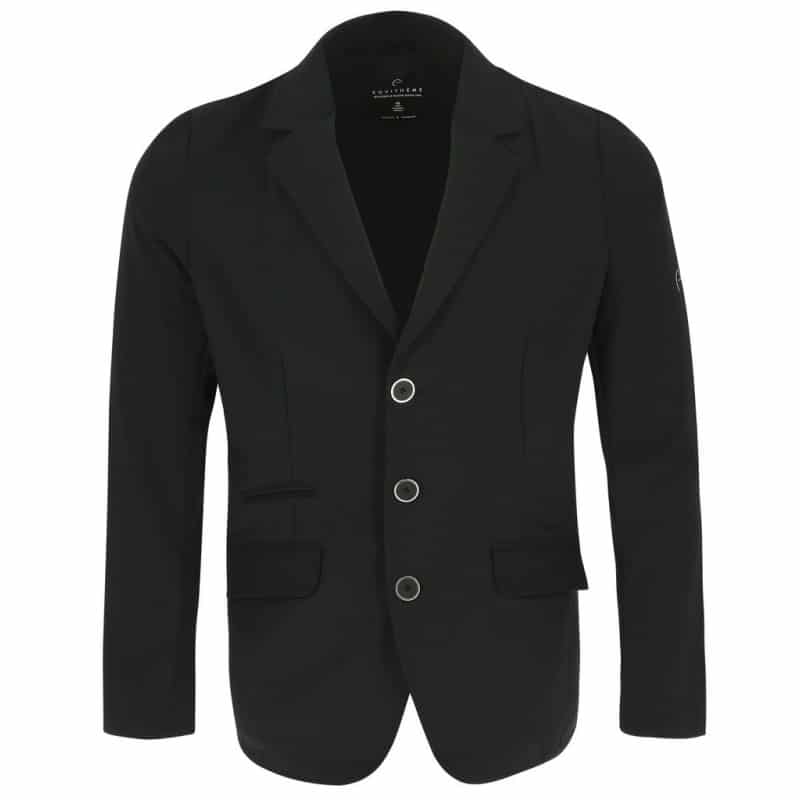 Veste Dublin Noire Enfant 10/26 – Col Velours Et Bouton Tête De Cheval – Style Spectacle
