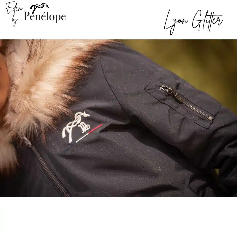Blouson d'équitation Lyon marine glitter 9800017 EDEN BY PENELOPE COLLECTION paillettes AW25 SELLERIE EQUINOXE SHOP FUVEAU