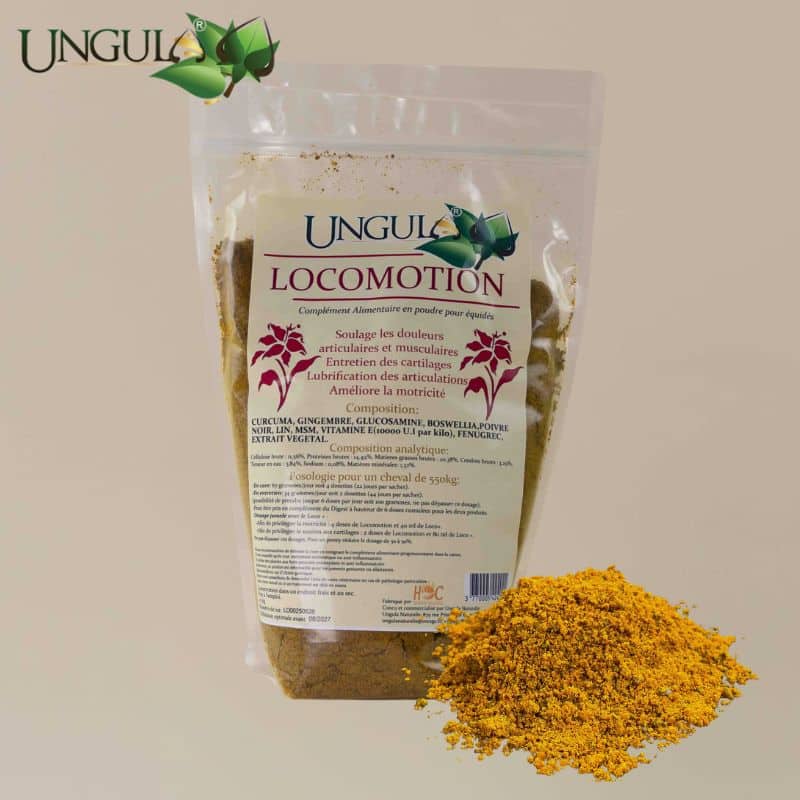 Locomotion Ungula Naturalis pour cheval, complément alimentaire en poudre de 1,5 kg
