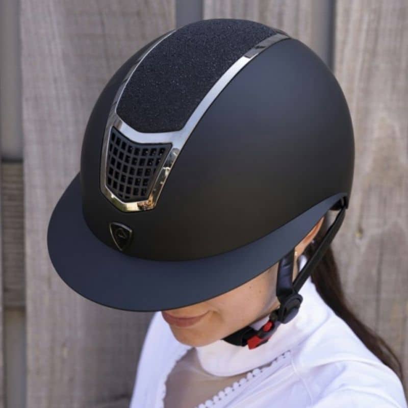 Porte-casque pour casque d'équitation, noir - support casque