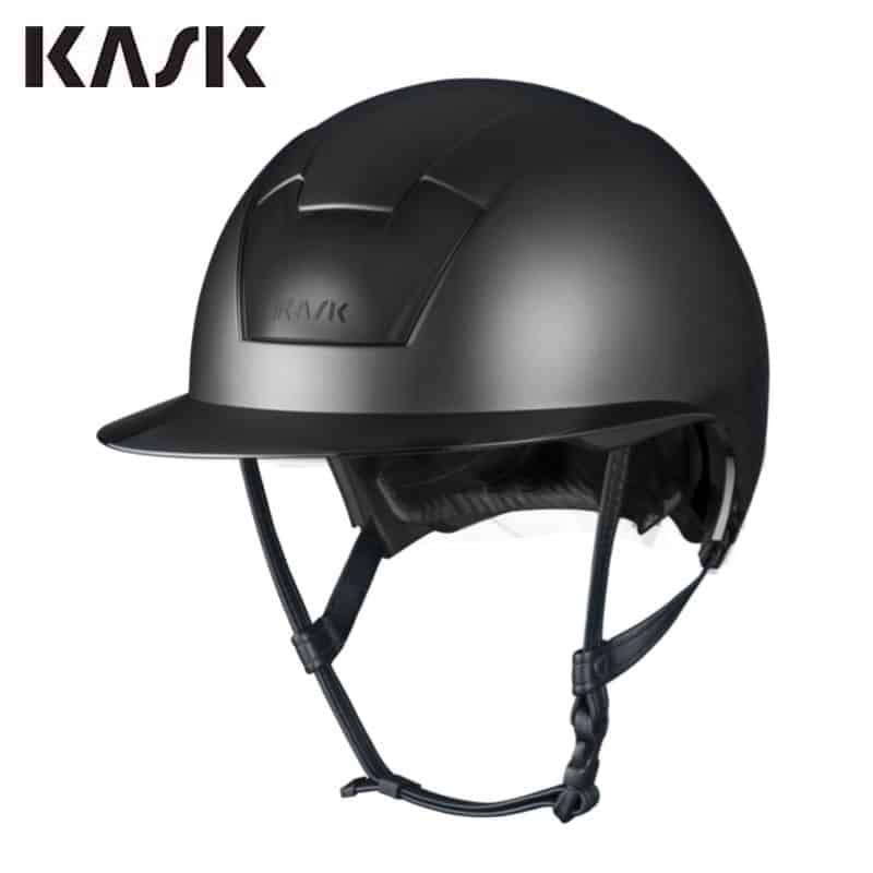 KASK Kooki Lady Hunter black Matt casque d'équitation à visière large complètement mat