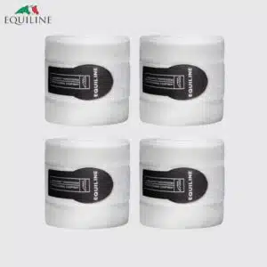Bandes de polo polaire set de 4 EQUILINE EC018PD04000 blanc Sellerie Equinoxe Shop Fuveau