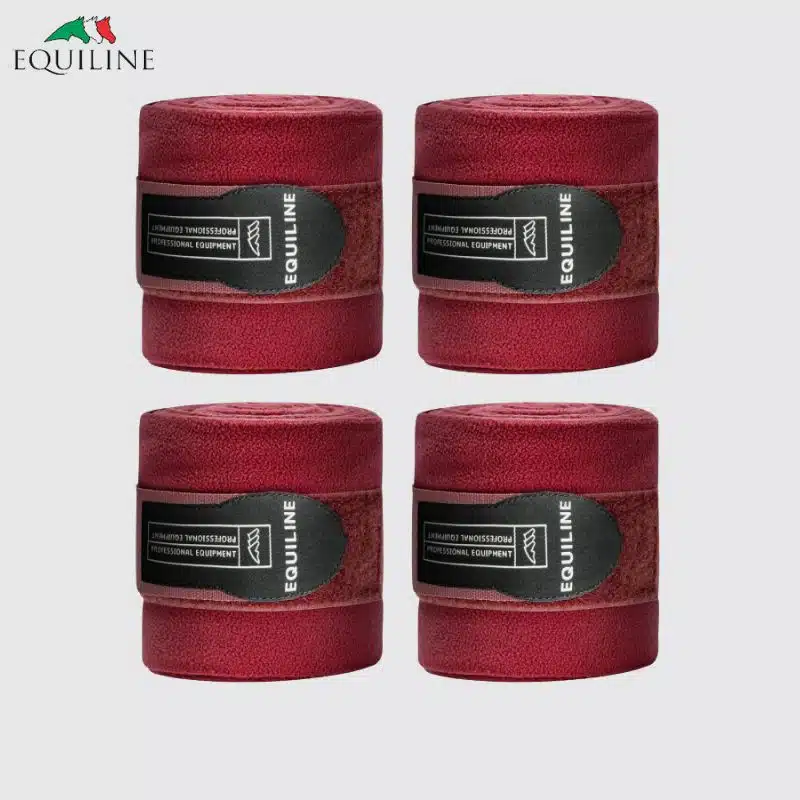 Bandes de polo polaire set de 4 EQUILINE EC018PD04000 bordeaux Sellerie Equinoxe Shop Fuveau