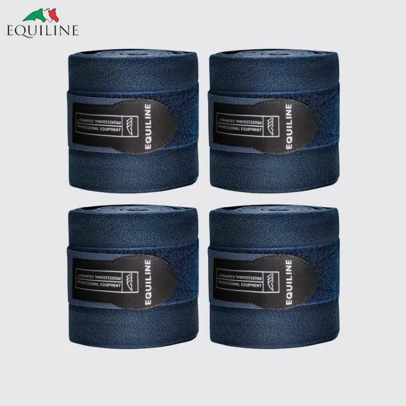 Bandes de polo polaire set de 4 EQUILINE EC018PD04000 marine Sellerie Equinoxe Shop Fuveau