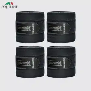 Bandes de polo polaire set de 4 EQUILINE EC018PD04000 noir Sellerie Equinoxe Shop Fuveau