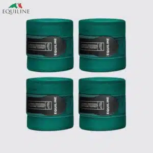 Bandes de polo polaire set de 4 EQUILINE EC018PD04000 vert Sellerie Equinoxe Shop Fuveau