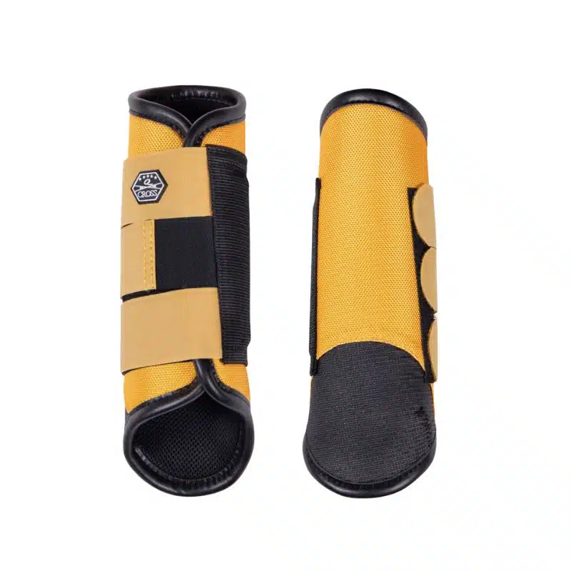 Guêtres de cross postérieur technical Q cross jaune citrus QHP Sellerie Equinoxe Shop