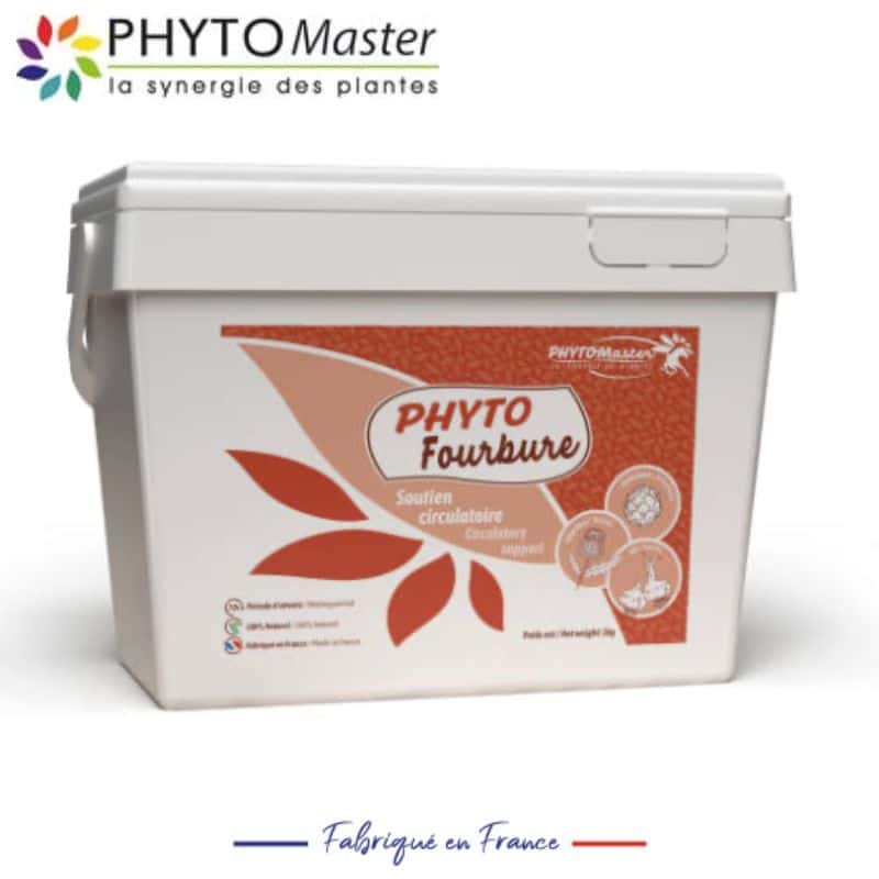 PHYTO FOURBURE soutien circulatoire et drainage cheval 151100101B PHYTO MASTER SELLERIE EQUINOXE SHOP FUVEAU