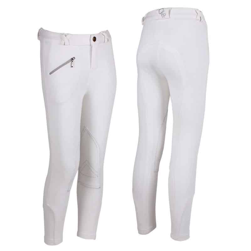 pantalon d'équitation enfant blanc QHP equinoxe-shop.com
