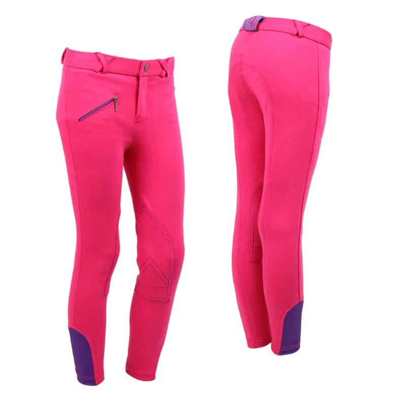 pantalon d'équitation enfant fuchsia QHP equinoxe-shop.com