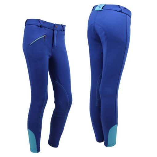 pantalon d'équitation enfant bleu roi QHP equinoxe-shop.com