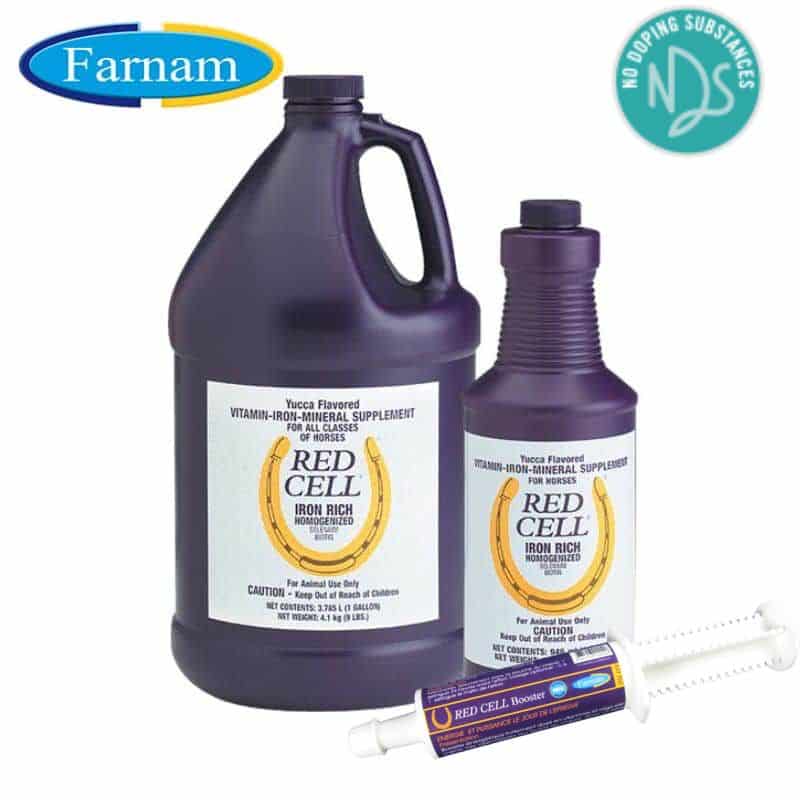 Red Cell Booster Farnam liquide et seringue Energie et puissance cheval Sellerie Equinoxe Shop Fuveau