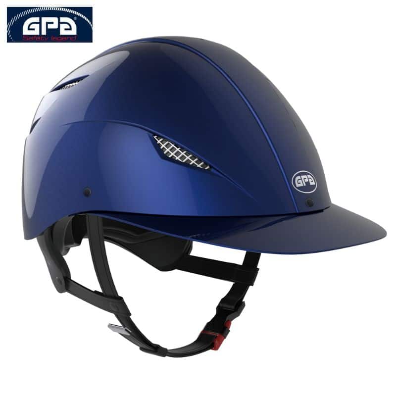 Casque d'équitation Easy Evo Hybrid GPA marine brillant Equinoxe-Shop