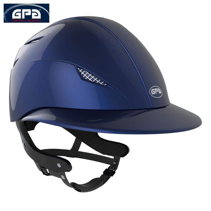 Casque d'équitation Easy First Lady TLS GPA marine brillant Sellerie Equinoxe