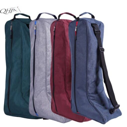 Sac à Bottes QHP – Bandoulière Amovible, Compartiment Séparé, Ventilation Maille, Base Plastique Renforcée, Polyester