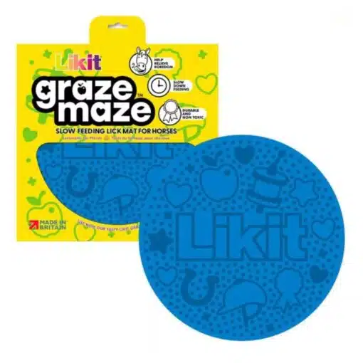 TAPIS À LÉCHER GRAZE MAZE BLEU LIKIT SELLERIE EQUINOXE SHOP