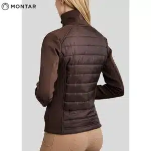 Veste d'équitation Hybride Emma Jacket brown rear MONTAR by Sellerie Equinoxe Shop