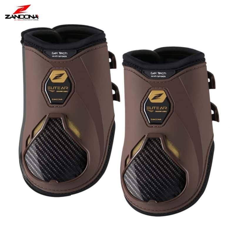 Protège-boulets Elite Air Carbon Coolmax brown Fetlock Zandona by Sellerie Equinoxe