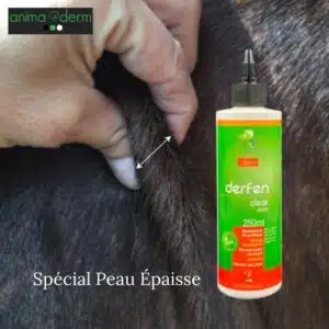 SOLDES ANIMADERM – Derfen Clear Lotion apaisante pour chevaux à peau épaisse Sellerie Equinoxe