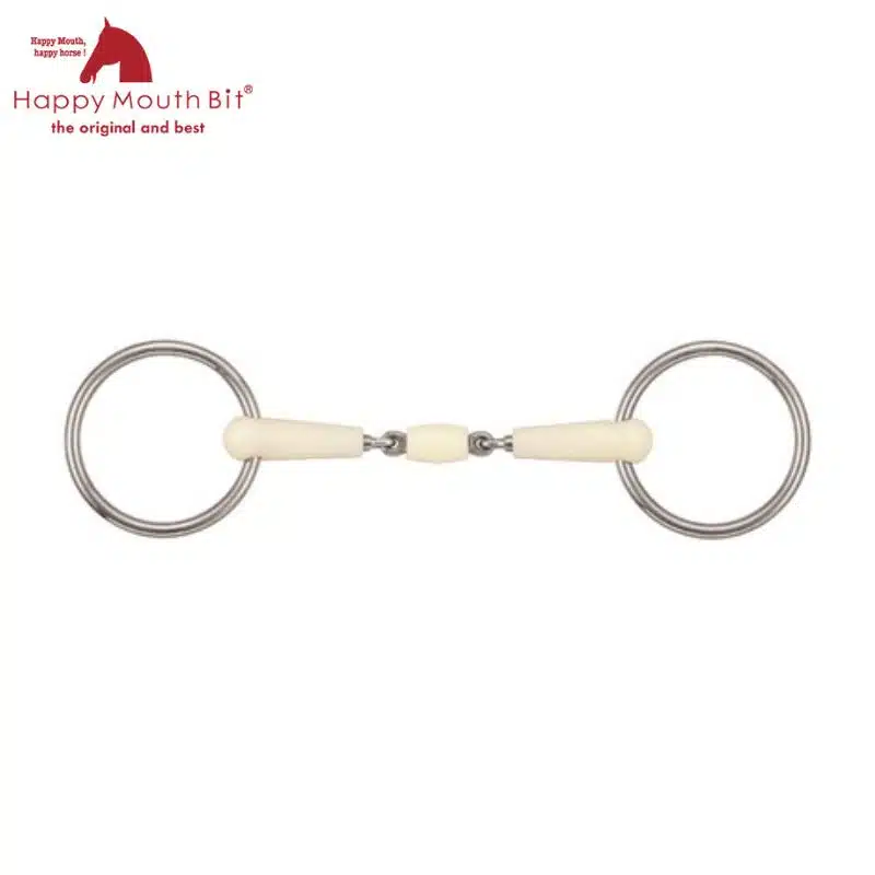 MORS 2 ANNEAUX DOUBLE BRISURE HAPPY MOUTH LOOSE RING DOUBLE JOINT + ROLLER Sellerie Equinoxe Shop Fuveau