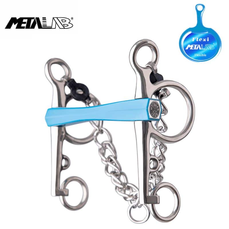 METALAB - mors pelham flexi médium canon droit branches longues-2