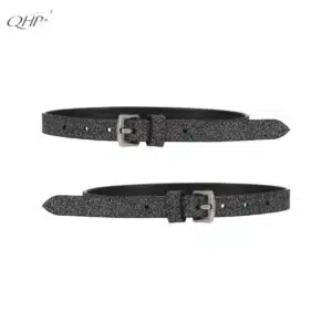 Courroies d'éperons paillettes Noir Shine QHP 2161 marine cheval Sellerie Equinoxe