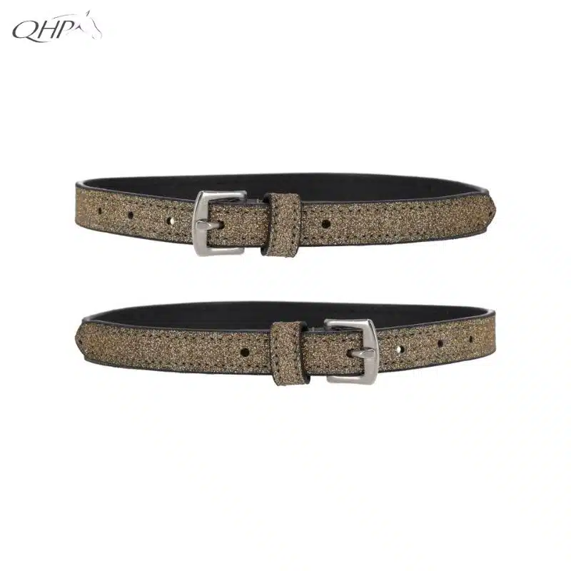 Lanières d'éperons doré QHP Sellerie Equinoxe Shop Fuveau