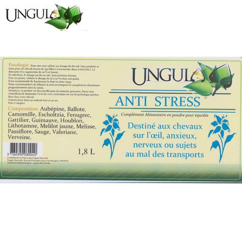 Cure Anti Stress  pour chevaux Ungula Naturalis by Sellerie Équinoxe