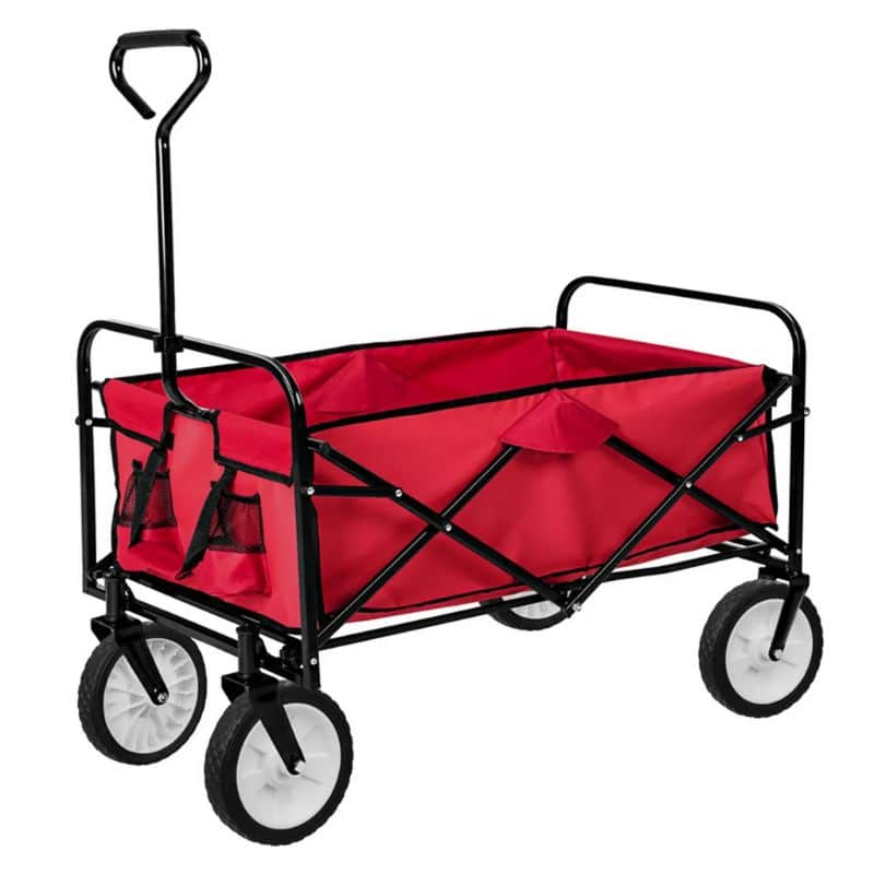 Chariot pliant Foldable Trolley rouge