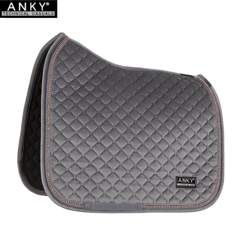 Tapis de dressage ANKY Velvet gris equinoxe-shop